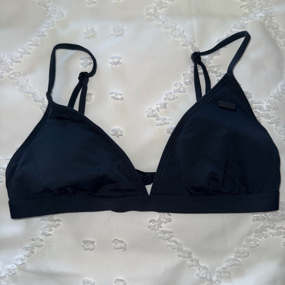 Roxy Classic Black Triangle Bralette Bikini Top